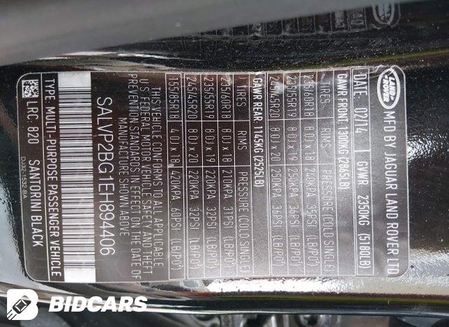 SALVP2BG1EH894406 2014 Land Rover Range Rover photo no. 9