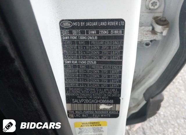 SALVP2BGXGH086848 2016 Land Rover Range Rover photo no. 9