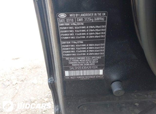 SALSH2E43BA261024 2011 Land Rover Range Rover photo no. 9