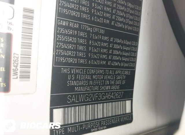 SALWG2VF3GA642627 2016 Land Rover Range Rover photo no. 9