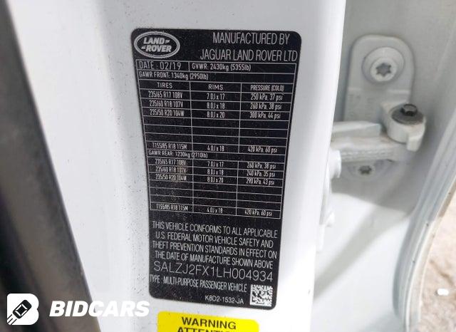 SALZJ2FX1LH004934 2020 Land Rover Range Rover photo no. 9