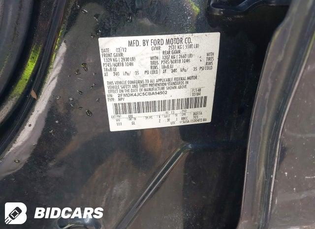 2FMDK4JC5CBA94502 2012 Ford Edge photo no. 9