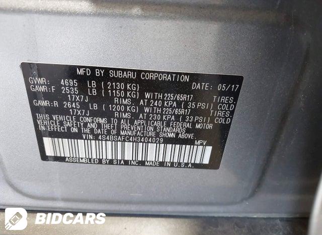 2017 Subaru Outback — VIN 4S4BSAFC4H3404029, şəkil 9