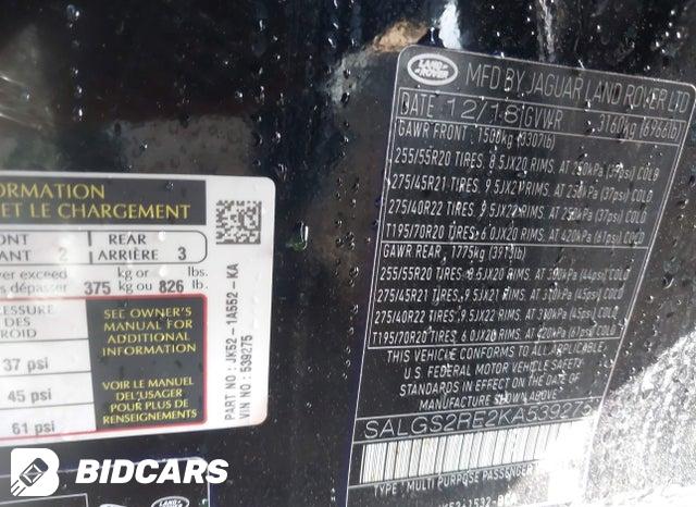 SALGS2RE2KA539275 2019 Land Rover Range Rover photo no. 9
