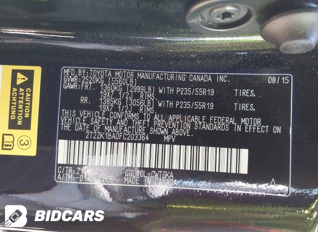 2T2ZK1BA0FC203364 2015 Lexus RX photo no. 9
