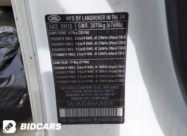SALSK2D46BA269220 2011 Land Rover Range Rover photo no. 9