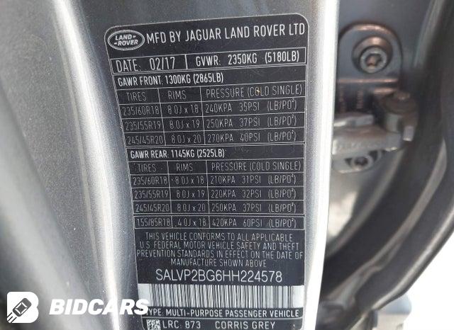 SALVP2BG6HH224578 2017 Land Rover Range Rover photo no. 9