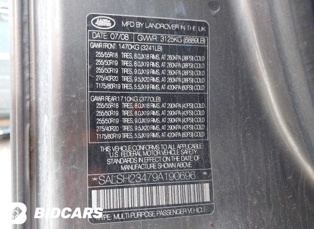 SALSH23479A190696 2009 Land Rover Range Rover photo no. 9
