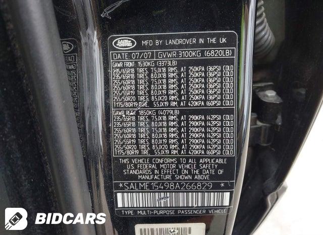 SALME15498A266829 2008 Land Rover Range Rover photo no. 9