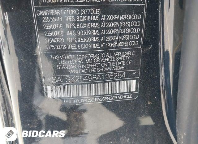SALSK25498A126284 2008 Land Rover Range Rover photo no. 9