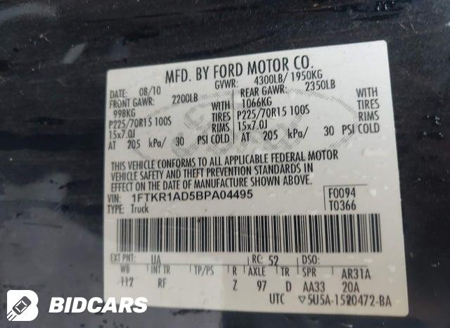 1FTKR1AD5BPA04495 2011 Ford Ranger photo no. 9