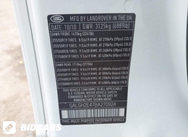 SALSH2E47BA270924 2011 Land Rover Range Rover photo no. 9