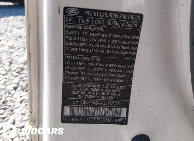 SALSK2D43AA224279 2010 Land Rover Range Rover photo no. 9