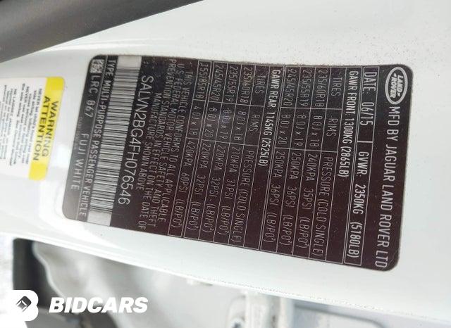 SALVN2BG4FH076546 2015 Land Rover Range Rover photo no. 9