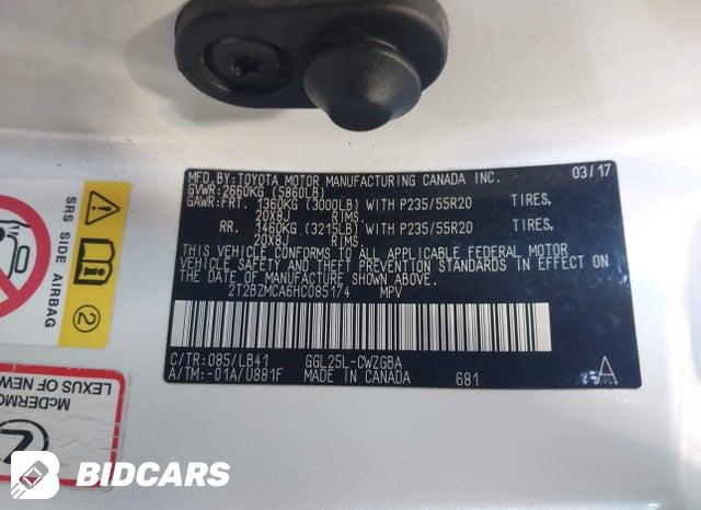 2T2BZMCA6HC085174 2017 Lexus RX photo no. 9