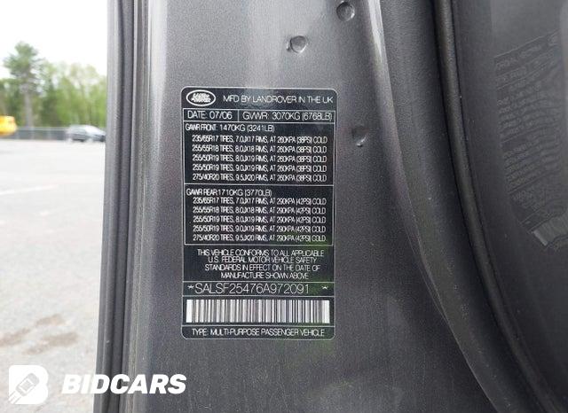 SALSF25476A972091 2006 Land Rover Range Rover photo no. 9