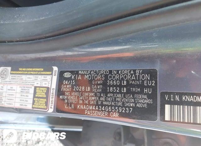 KNADM4A34G6559237 2016 KIA Rio photo no. 9