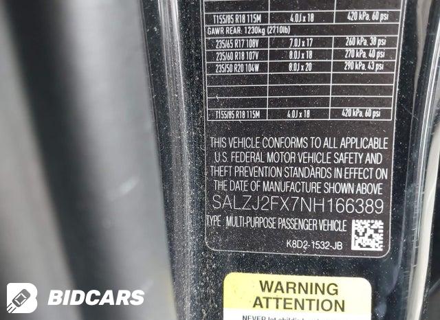 SALZJ2FX7NH166389 2022 Land Rover Range Rover photo no. 9