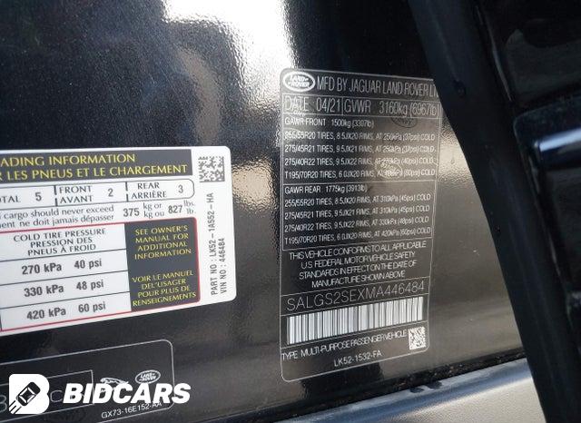 SALGS2SEXMA446484 2021 Land Rover Range Rover photo no. 9
