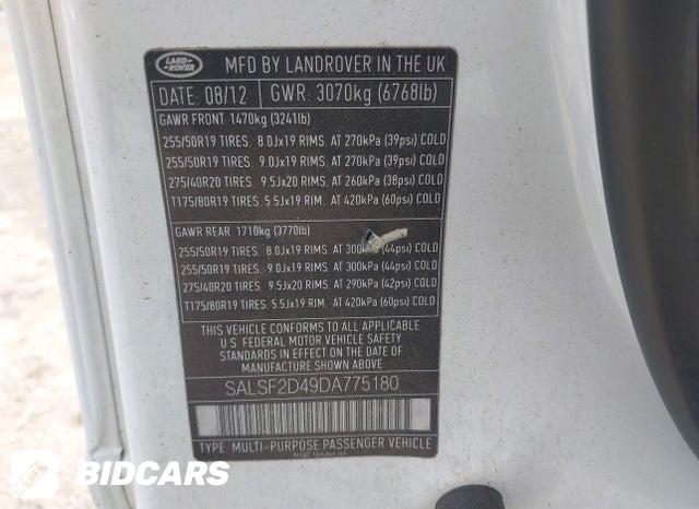 SALSF2D49DA775180 2013 Land Rover Range Rover photo no. 9