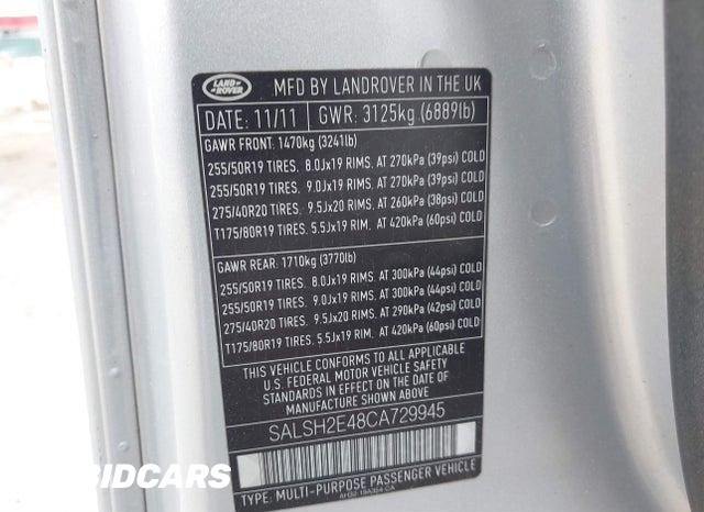SALSH2E48CA729945 2012 Land Rover Range Rover photo no. 9