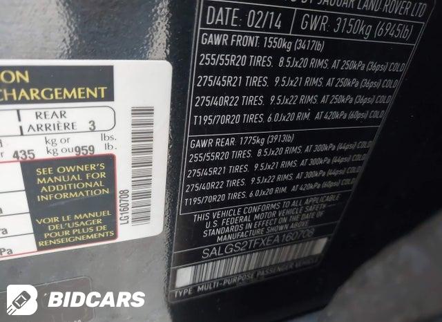 SALGS2TFXEA160708 2014 Land Rover Range Rover photo no. 9