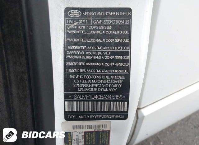 SALMF1D40BA345358 2011 Land Rover Range Rover photo no. 9