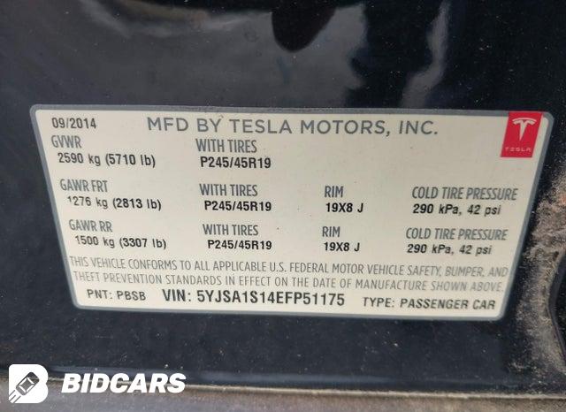 5YJSA1S14EFP51175 2014 Tesla Model S photo no. 9