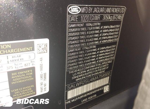 SALWR2SU4MA758900 2021 Land Rover Range Rover photo no. 9