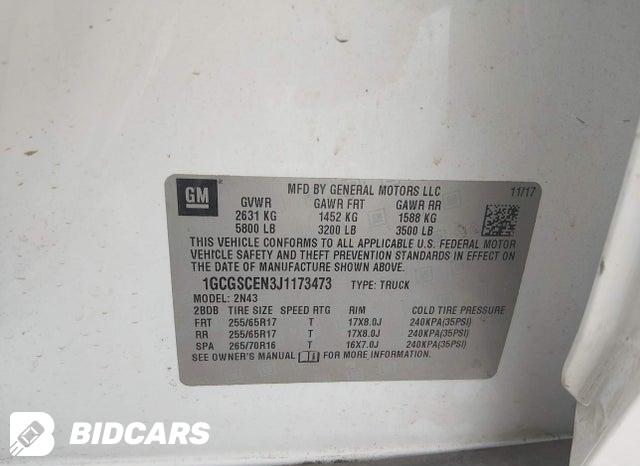 1GCGSCEN3J1173473 2018 Chevrolet Colorado photo no. 9