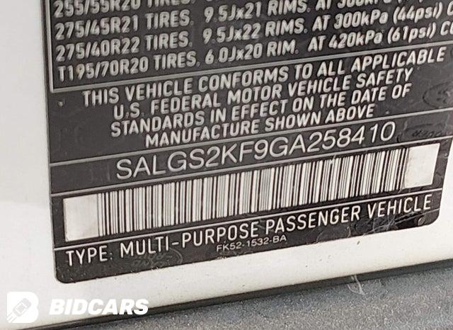 SALGS2KF9GA258410 2016 Land Rover Range Rover photo no. 9
