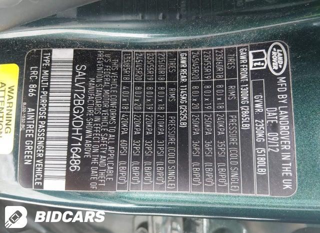 SALVT2BGXDH716486 2013 Land Rover Range Rover photo no. 9
