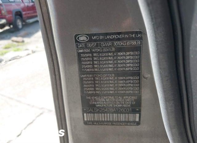 SALSK25428A126031 2008 Land Rover Range Rover photo no. 9