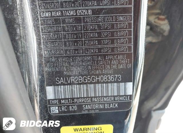 SALVR2BG5GH083673 2016 Land Rover Range Rover photo no. 9
