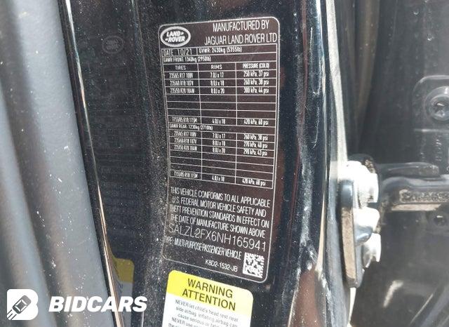 SALZL2FX6NH165941 2022 Land Rover Range Rover photo no. 9