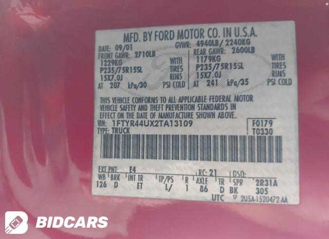 1FTYR44UX2TA13109 2002 Ford Ranger photo no. 9