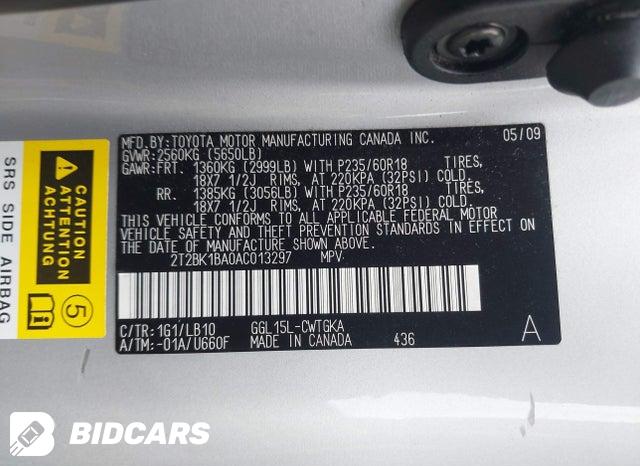 2T2BK1BA0AC013297 2010 Lexus RX photo no. 9
