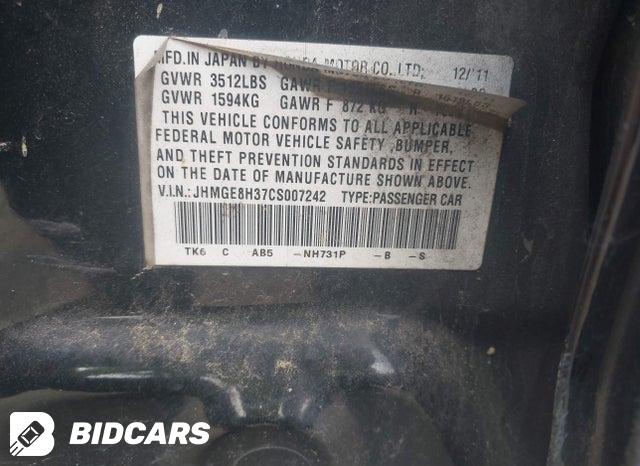 JHMGE8H37CS007242 2012 Honda Fit photo no. 9