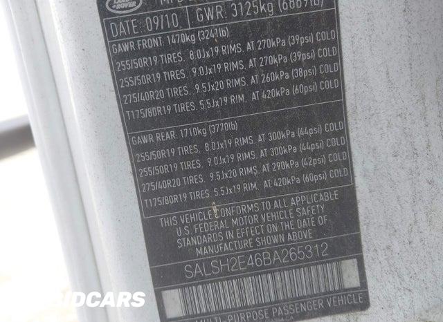 SALSH2E46BA265312 2011 Land Rover Range Rover photo no. 9