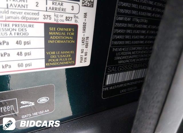 SALGS5SE8MA450776 2021 Land Rover Range Rover photo no. 9