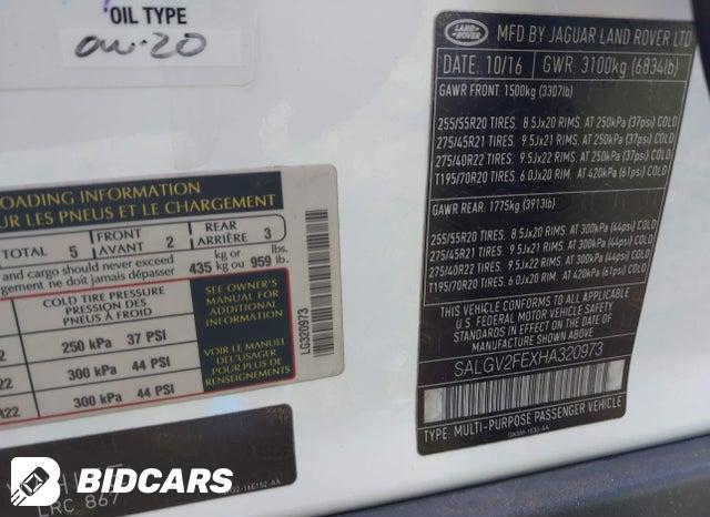 SALGV2FEXHA320973 2017 Land Rover Range Rover photo no. 9