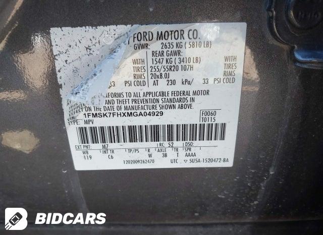 1FMSK7FHXMGA04929 2021 Ford Explorer photo no. 9