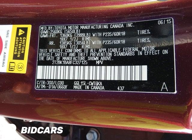 2T2BK1BA8FC327125 2015 Lexus RX photo no. 9