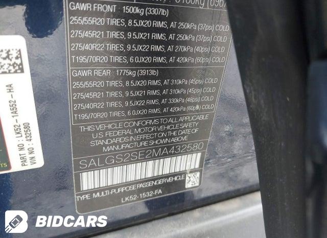 SALGS2SE2MA432580 2021 Land Rover Range Rover photo no. 9