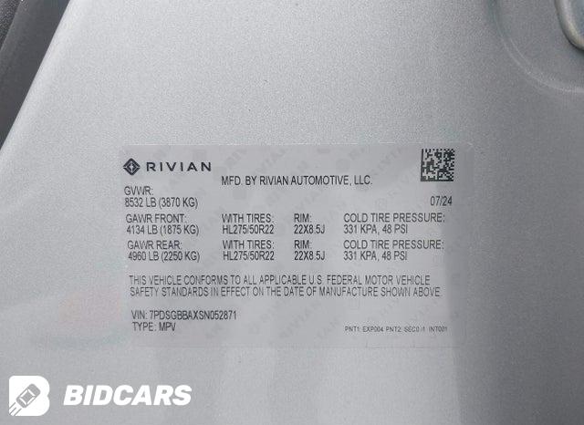 7PDSGBBAXSN052871 2025 Rivian R1S photo no. 9