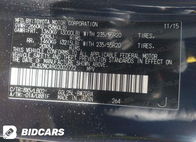 JTJBZMCA9G2002772 2016 Lexus RX photo no. 9