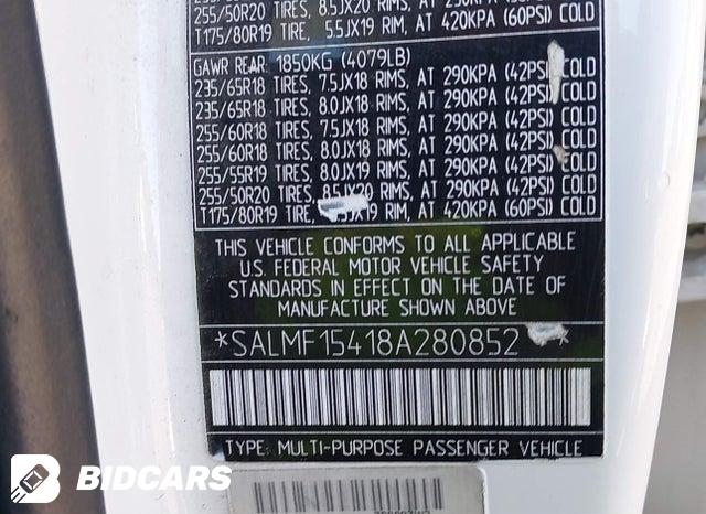 SALMF15418A280852 2008 Land Rover Range Rover photo no. 9