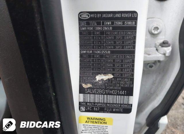 SALVE2BG1FH021441 2015 Land Rover Range Rover photo no. 9