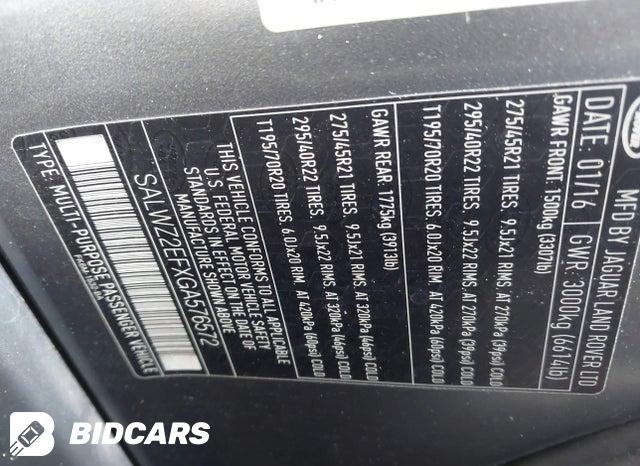 SALWZ2EFXGA576572 2016 Land Rover Range Rover photo no. 9