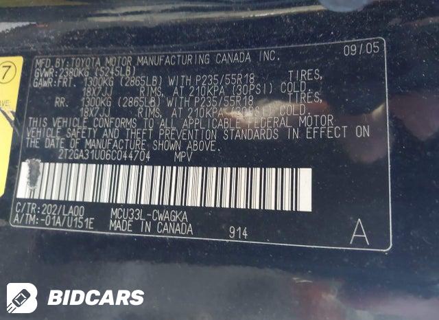 2T2GA31U06C044704 2006 Lexus RX photo no. 9